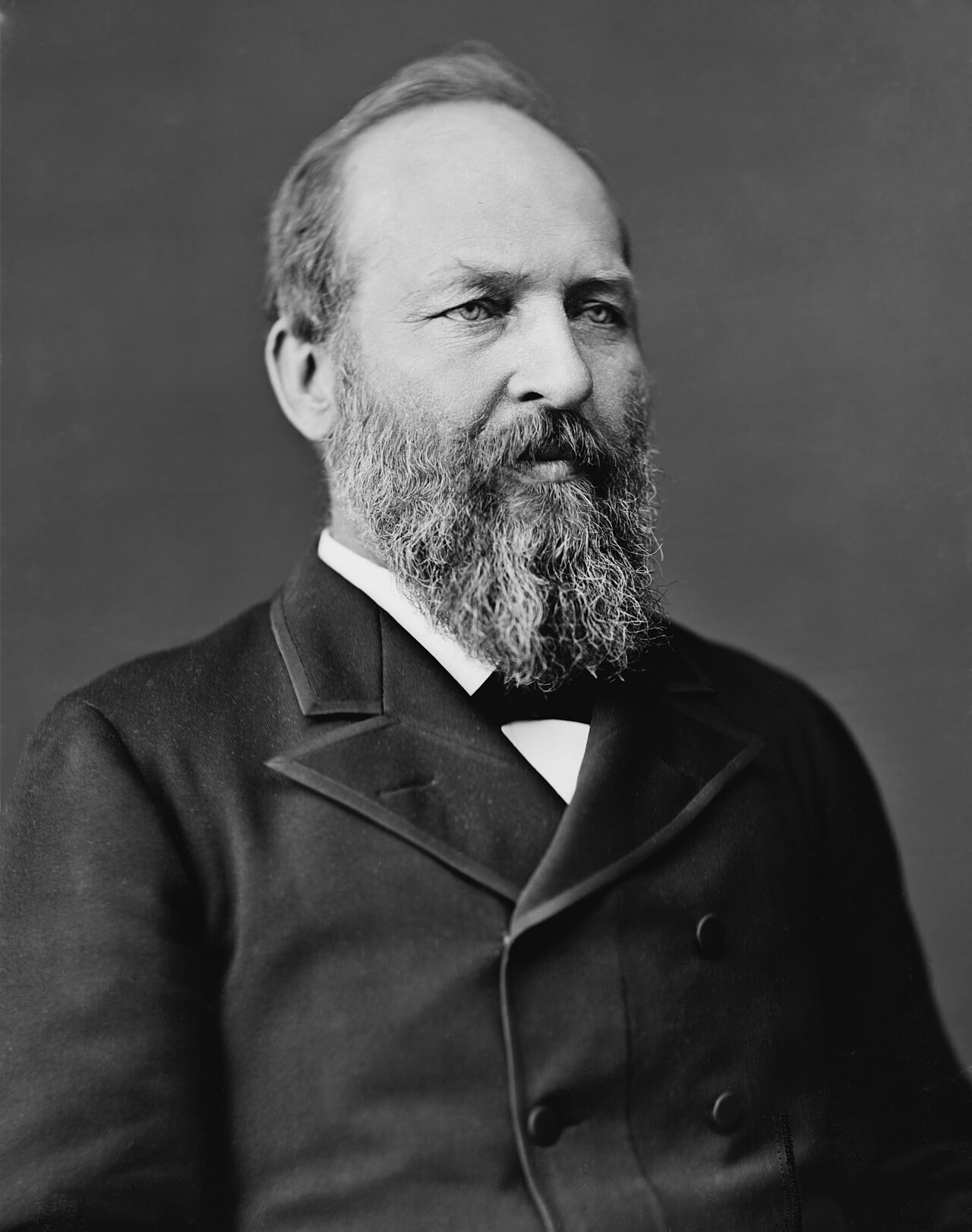 James Garfield addressing Congress about civil service reform