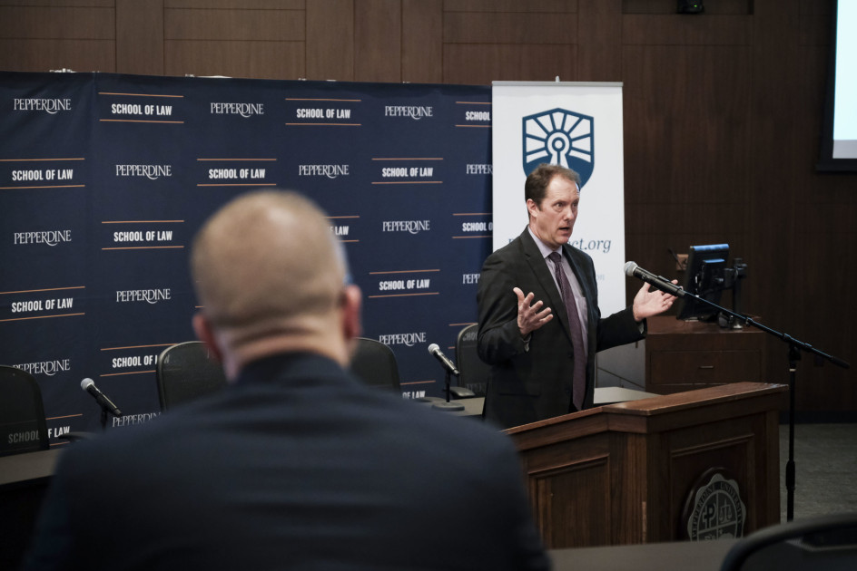 roger alford speaking to press