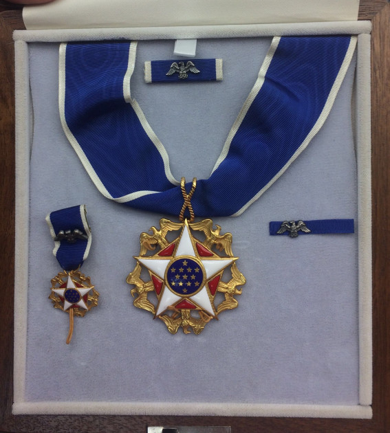 Presidential Medal of Freedom on display