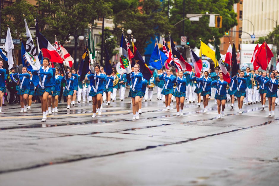 A colorful inaugural parade showcasing America's diversity
